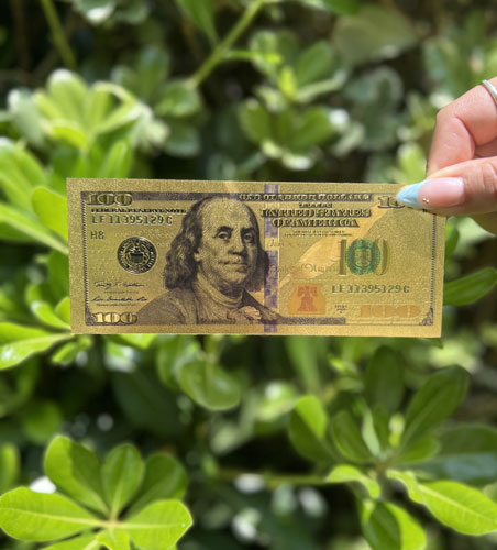 Gold $100 Bill